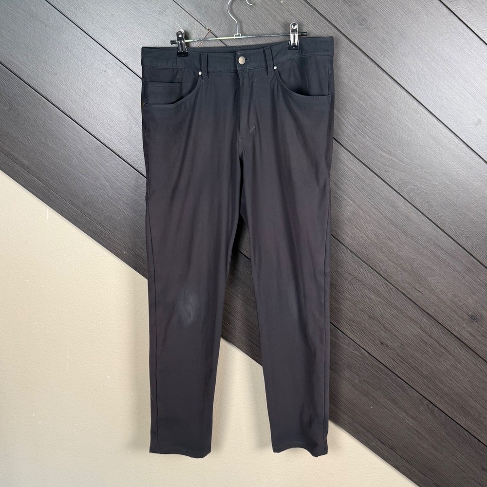 Lululemon Men's ABC 5 Pocket Pants 32 Charcoal Stretch Straight Leg 30 Inseam